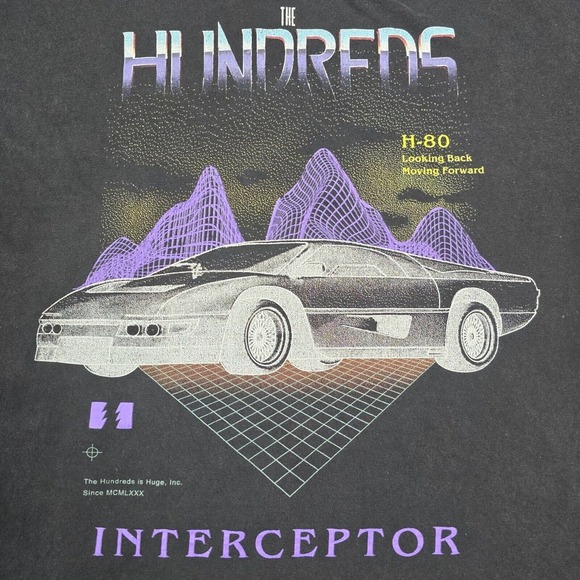 The Hundreds Shirt Mens Medium Black Dodge Turbo Interceptor Double Sided Cotton - Picture 4 of 11